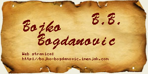 Bojko Bogdanović vizit kartica